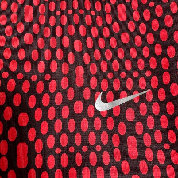 Nike Dri-Fit Running Tights Womens Size XS Run Fast Live Fearless Red & Black - Picture 7 of 7